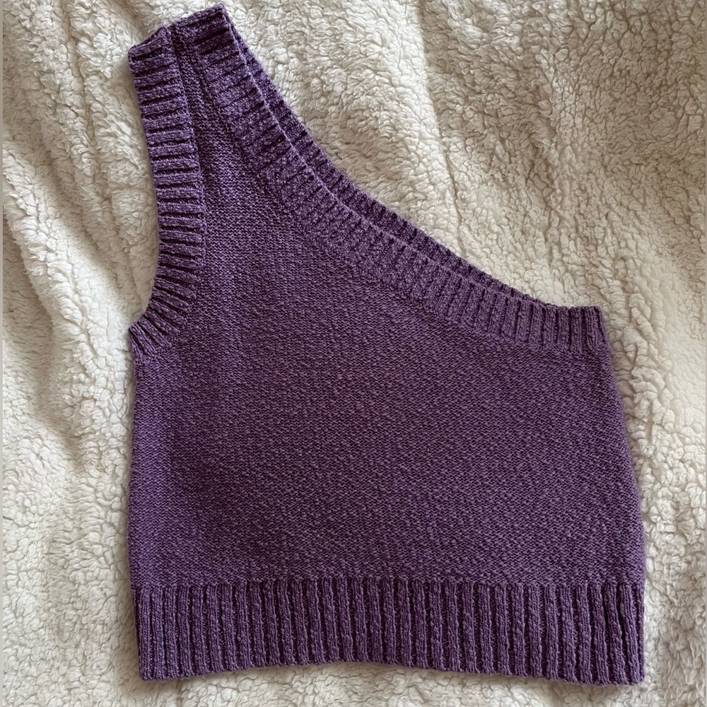 Madwell Off the Shoulder Cropped Sweater